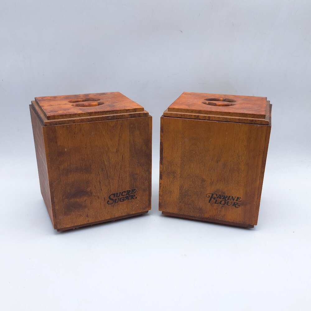 Baribocraft Sugar & Flour Wooden Bins